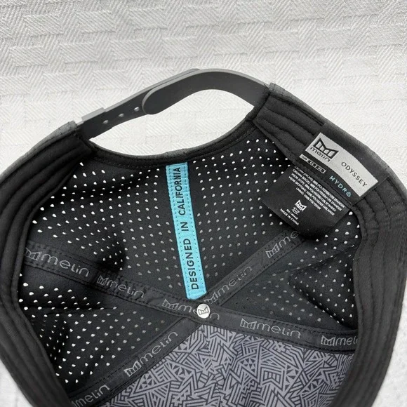 Melin Hat Cap Snap Back Mens One Size Gray Odyssey HYDROG Breathable Lightweight - Picture 8 of 9